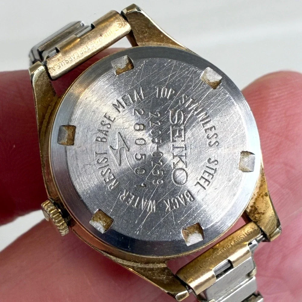 Vintage Seiko Automatic Watch 2205-0259 10K RGP Hi-Beat 17 Jewels Gold Tone